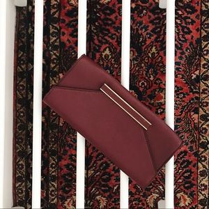 Banana Republic Oxblood Envelope Clutch